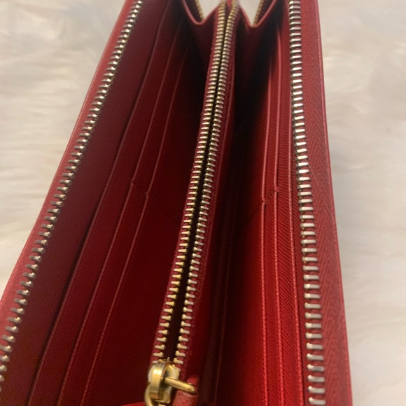 PRADA Saffiano Leather Zip Around Long Wallet/9Y1006 - Picture 7 of 14